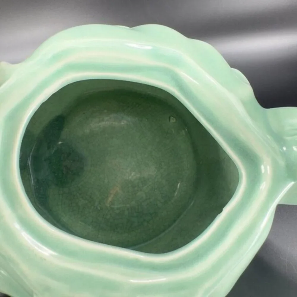 Vintage Red Wing Pottery Teapot Carafe Girl Lady Light Green Made in USA 260 VTG